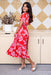 The Feliz Dress - Red Garden - Sparrow & Finch Boutique