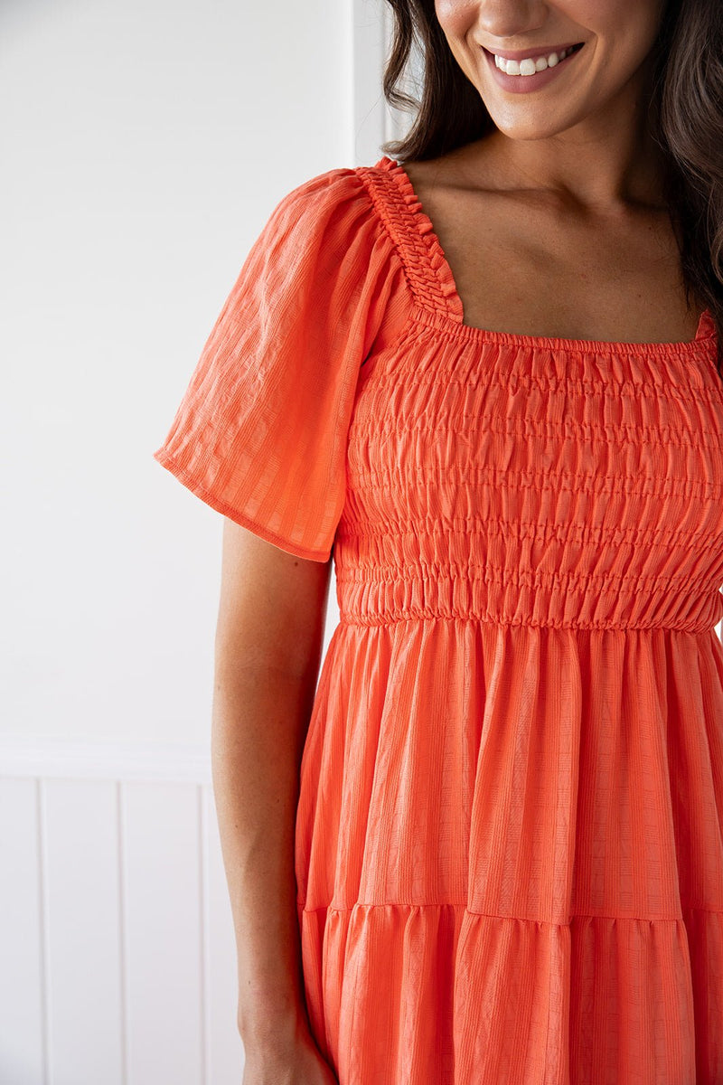 The Feliz Dress - Sunny Peach