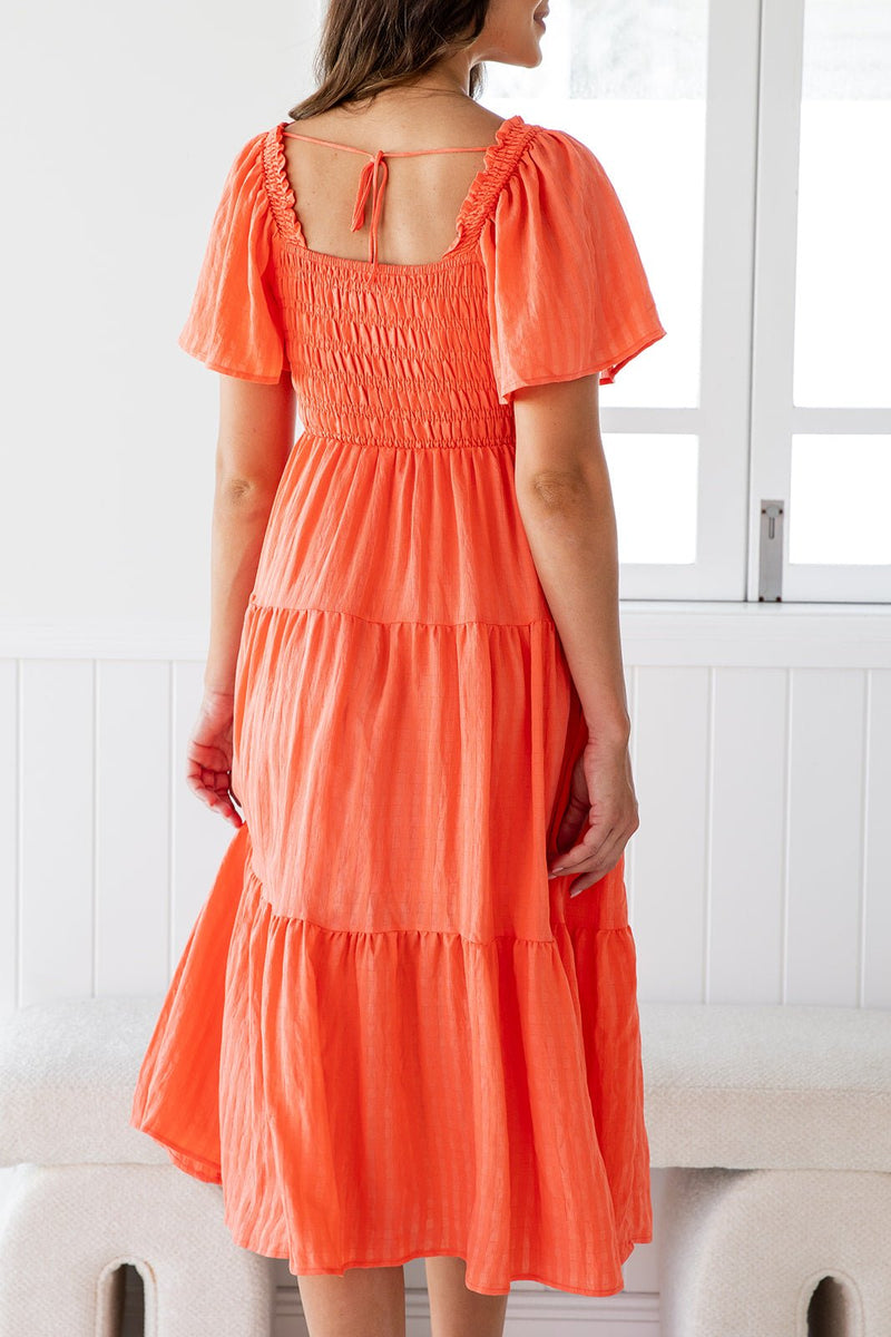 The Feliz Dress - Sunny Peach