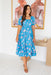 The Feliz Dress - Teal Garden - Sparrow & Finch Boutique