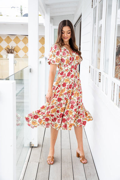 The Freya Dress - Classic Floral - Sparrow & Finch Boutique