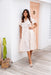 The Gaia Dress - Light Nude Gingham - Sparrow & Finch Boutique