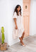 The Gaia Dress - Light Nude Gingham - Sparrow & Finch Boutique