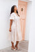 The Gaia Dress - Light Nude Gingham - Sparrow & Finch Boutique