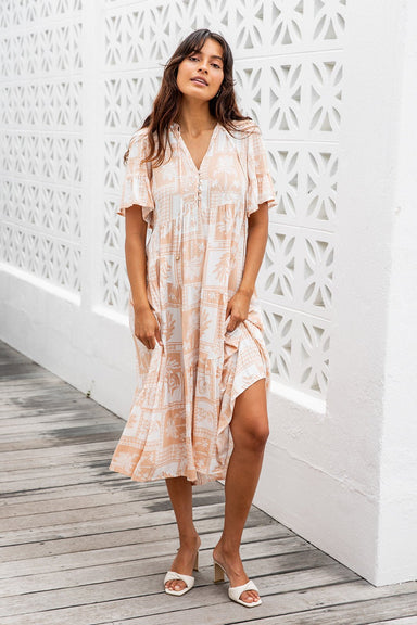 The Gaia Dress - Midsummer Beige - Sparrow & Finch Boutique