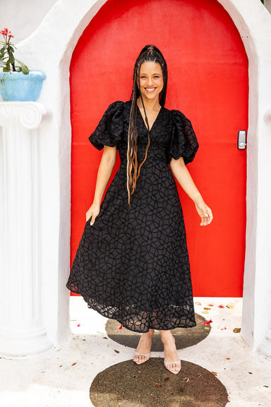 The Genevieve Dress - Noir - Sparrow & Finch Boutique