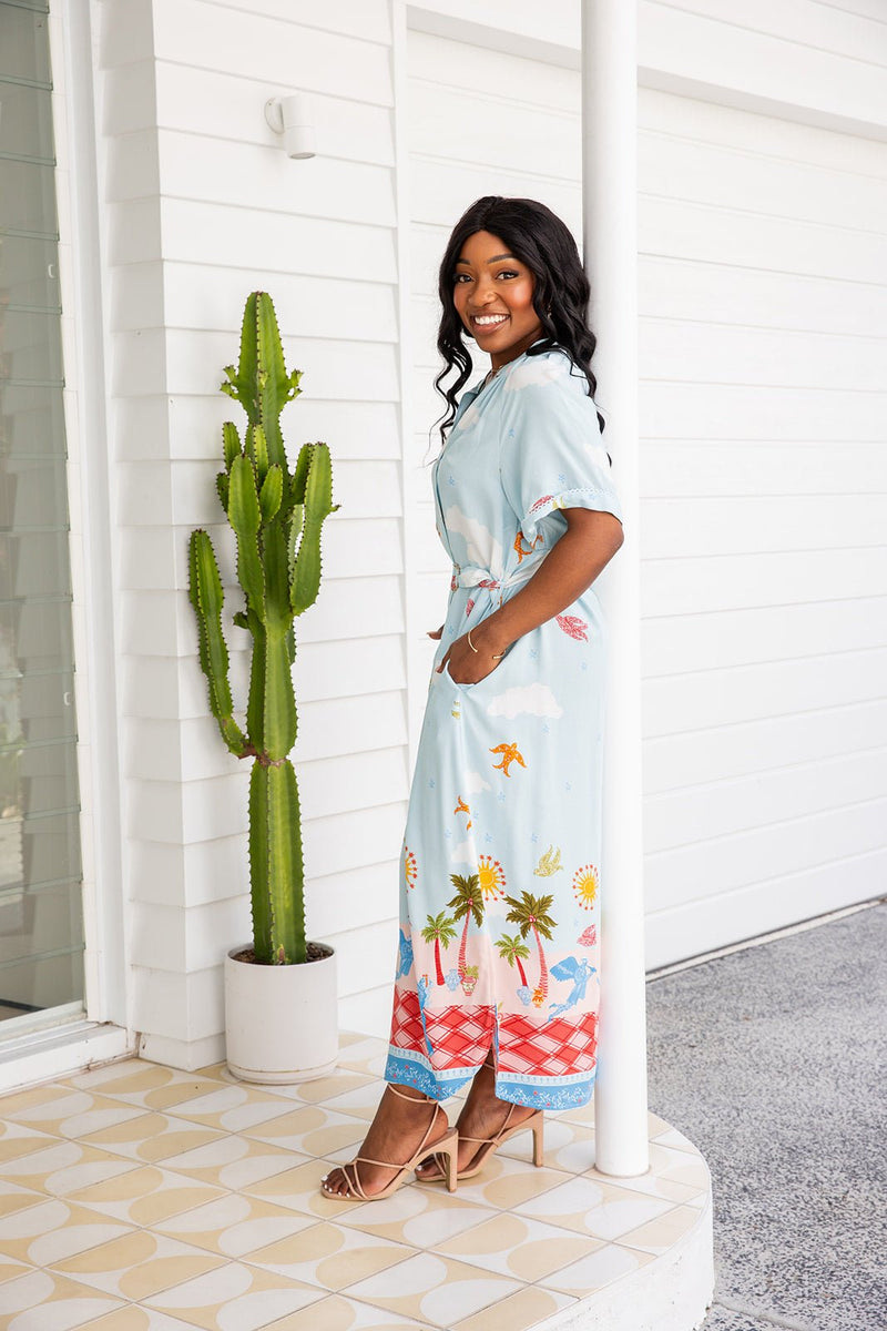 The Halo Dress - Blue Aurora