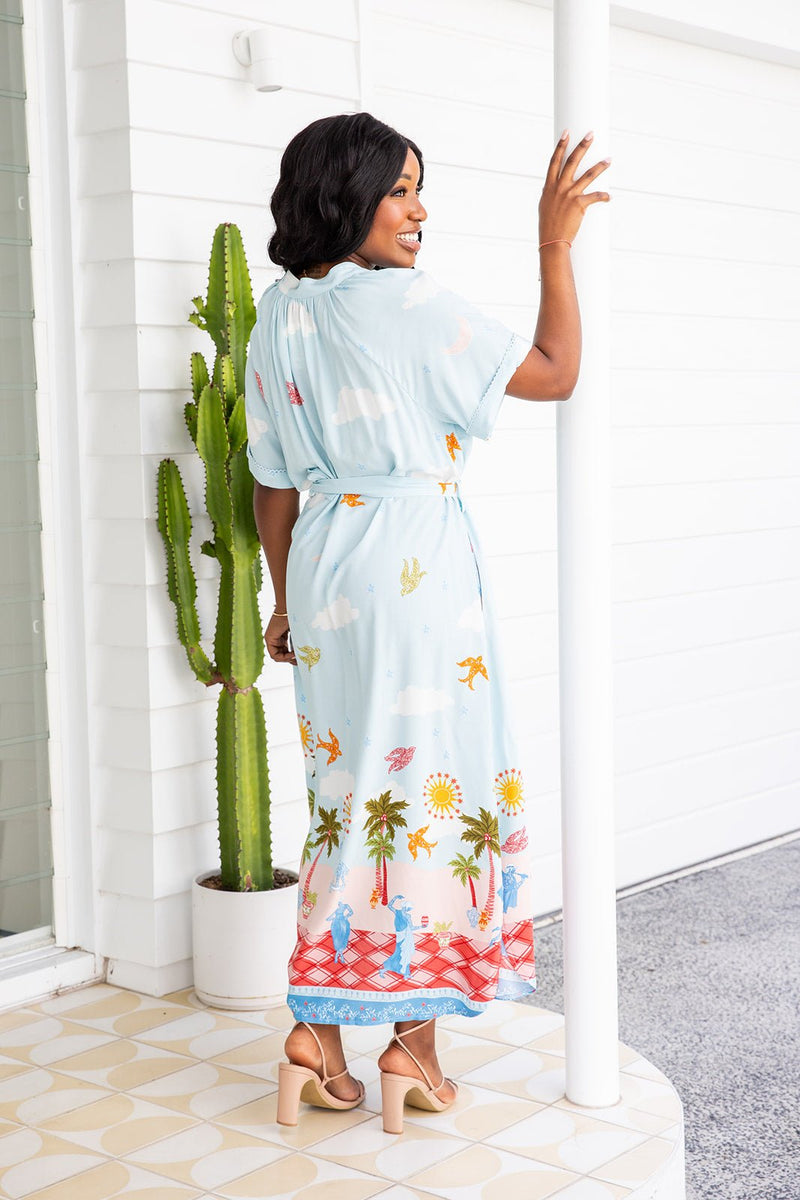 The Halo Dress - Blue Aurora