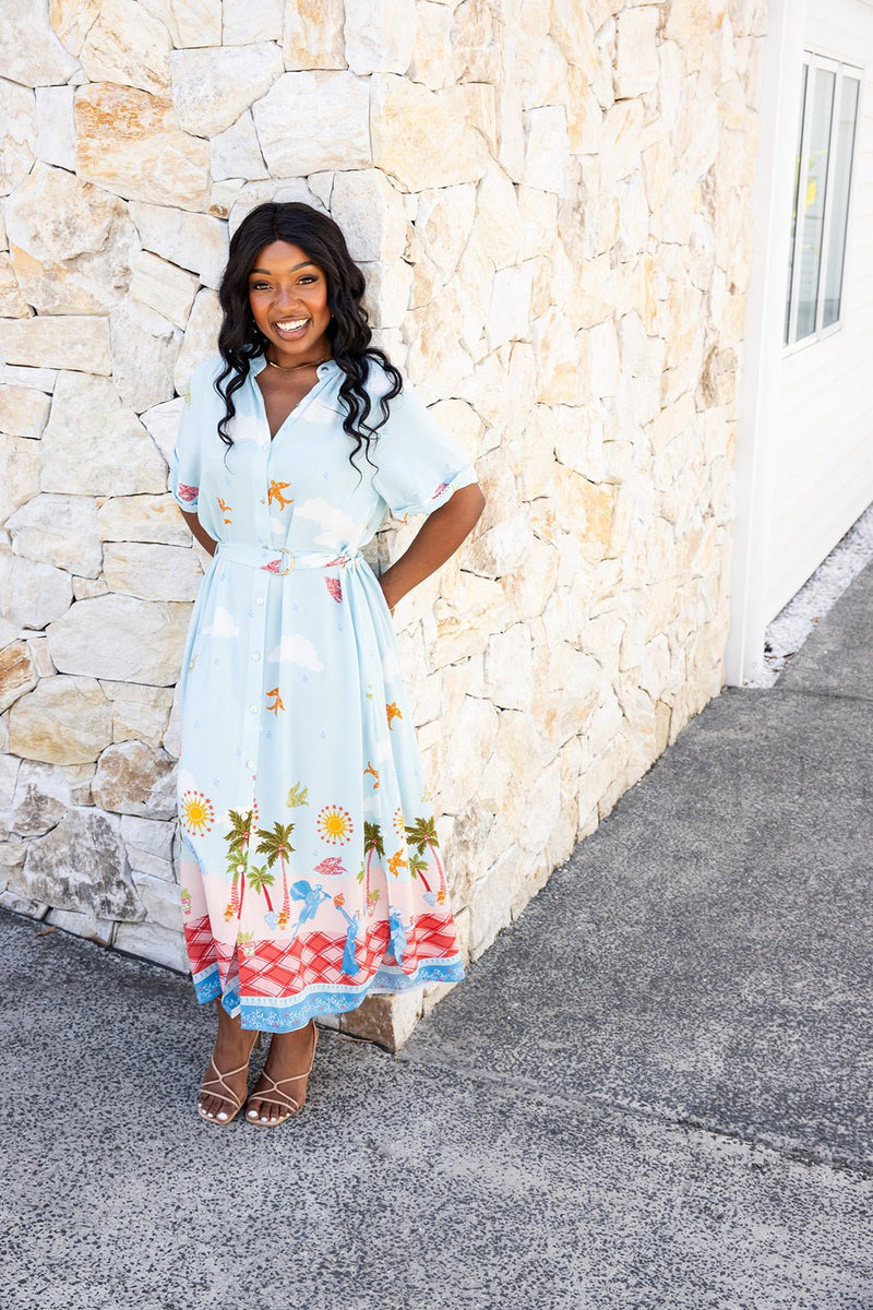 The Halo Dress - Blue Aurora