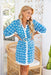 The Inez Dress - Rippled Blue - Sparrow & Finch Boutique