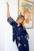 The Ireena Shirt - Blue Palm Majesta - Sparrow & Finch Boutique