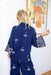 The Ireena Shirt - Blue Palm Majesta - Sparrow & Finch Boutique