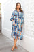 The Jemma Dress - Blue Deco - Sparrow & Finch Boutique