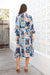 The Jemma Dress - Blue Deco - Sparrow & Finch Boutique