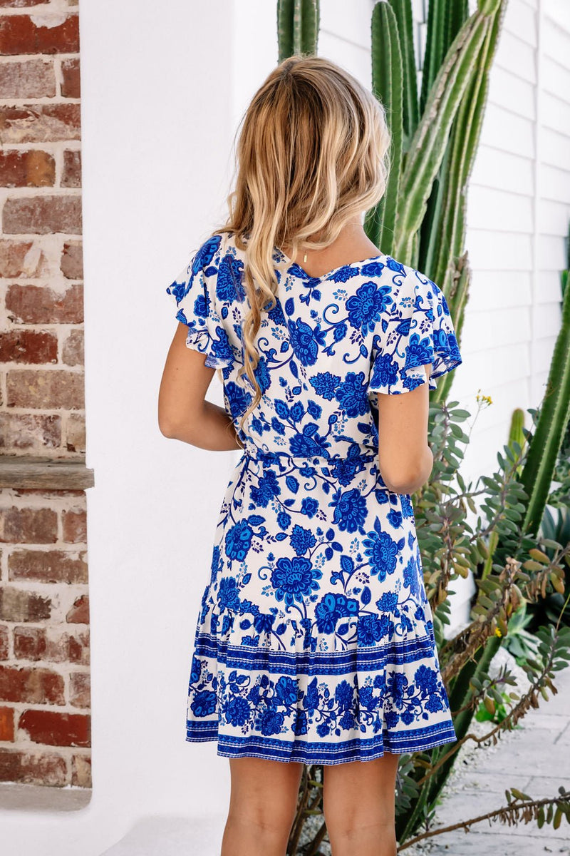 The Joslyn Dress - Blue Athena