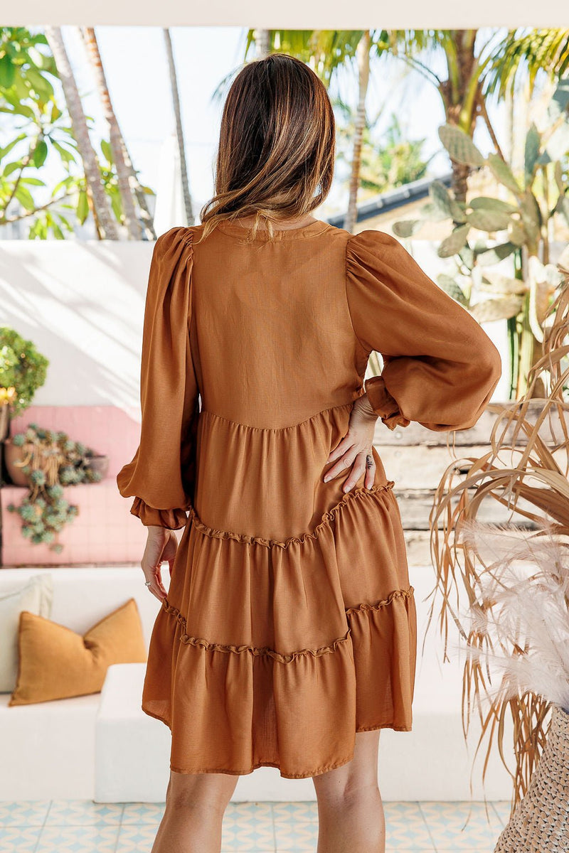 The Karlie Dress - Caramel