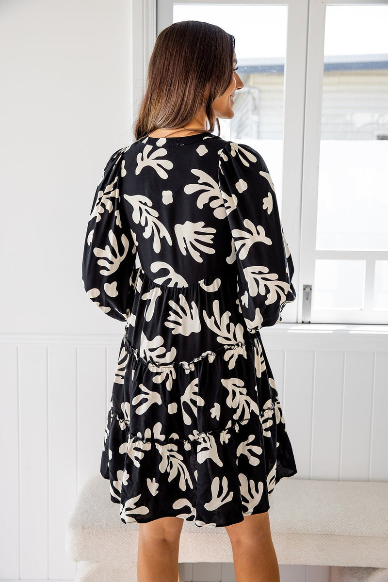 The Karlie Dress - Dark Tropical