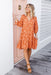 The Karlie Dress - Orange Palms - Sparrow & Finch Boutique