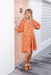 The Karlie Dress - Orange Palms - Sparrow & Finch Boutique