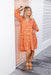 The Karlie Dress - Orange Palms - Sparrow & Finch Boutique