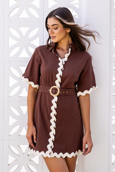 The Keziah Dress - Brown - Sparrow & Finch Boutique