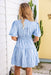 The Lacy Dress - Candy Stripe Blue - Sparrow & Finch Boutique