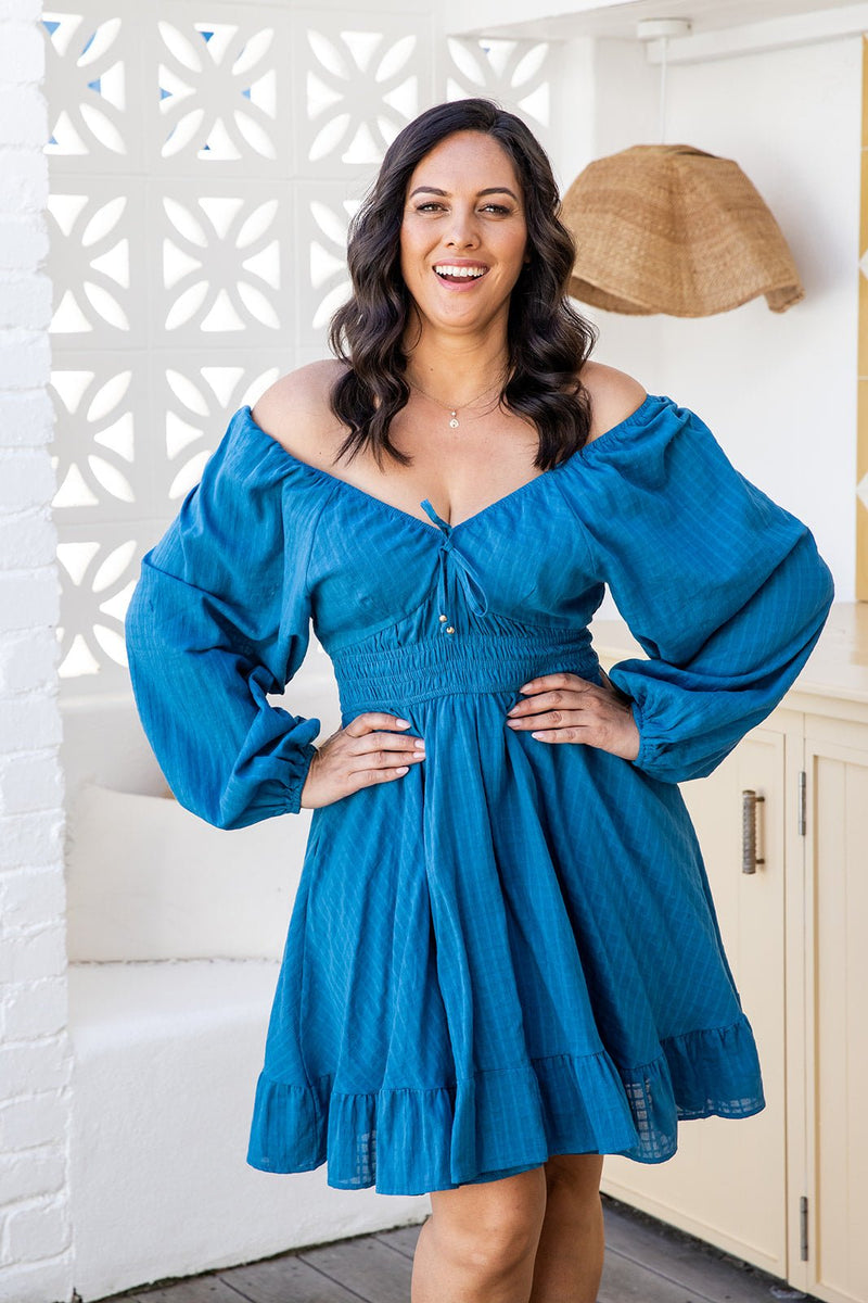The Lainey Dress - Olympic Blue