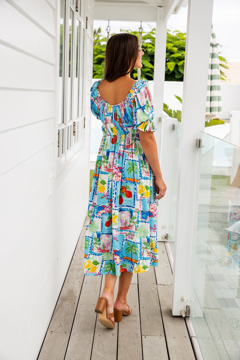 The Lanai Dress - Santorini Blue