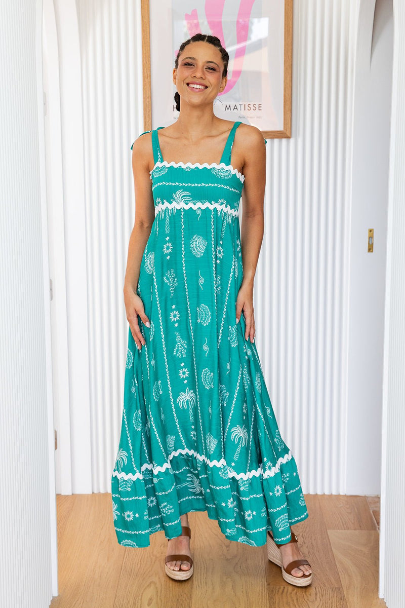The Laylo Dress - Marine Green