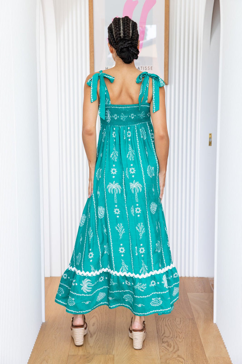 The Laylo Dress - Marine Green