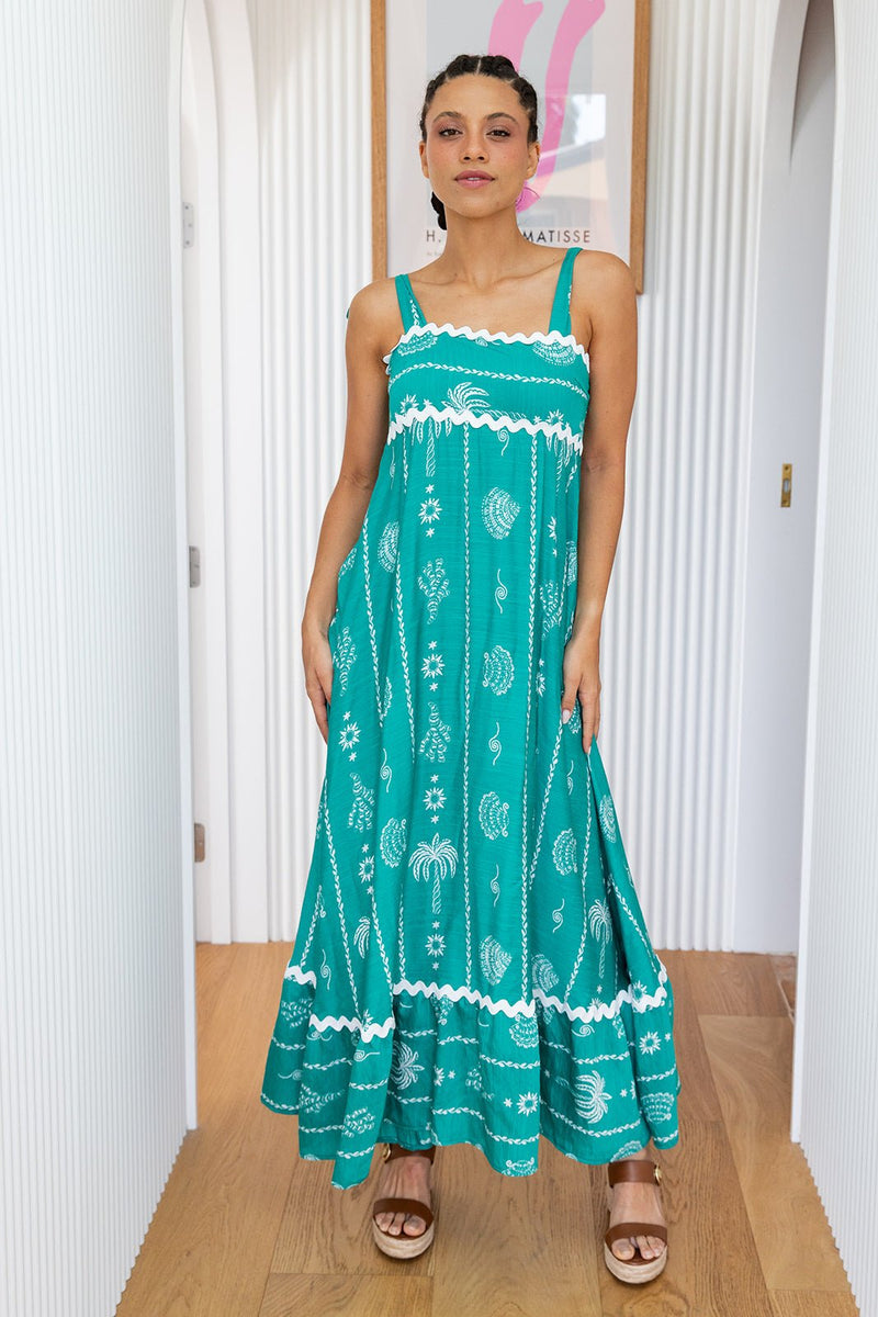 The Laylo Dress - Marine Green