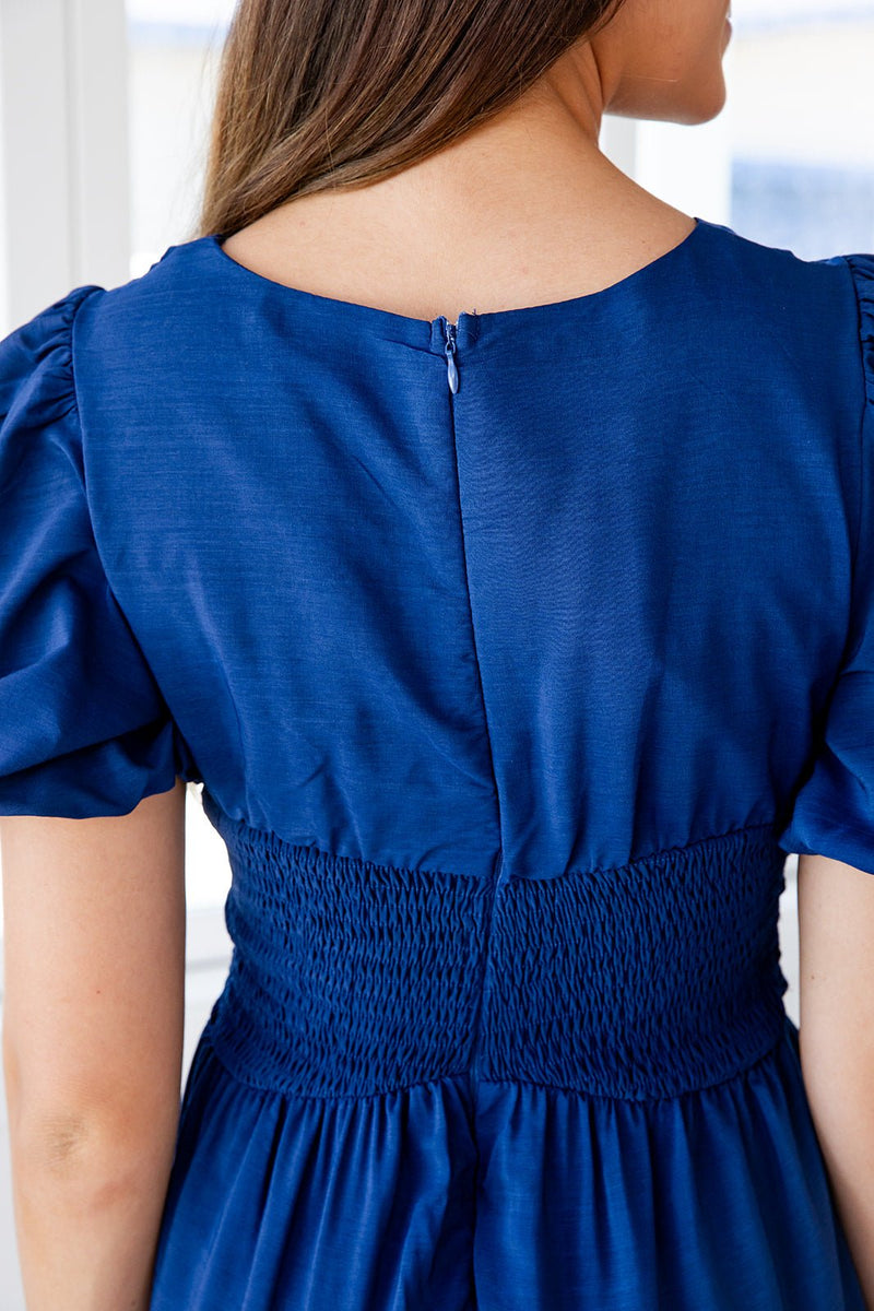 The Leisha Dress - Navy Blue