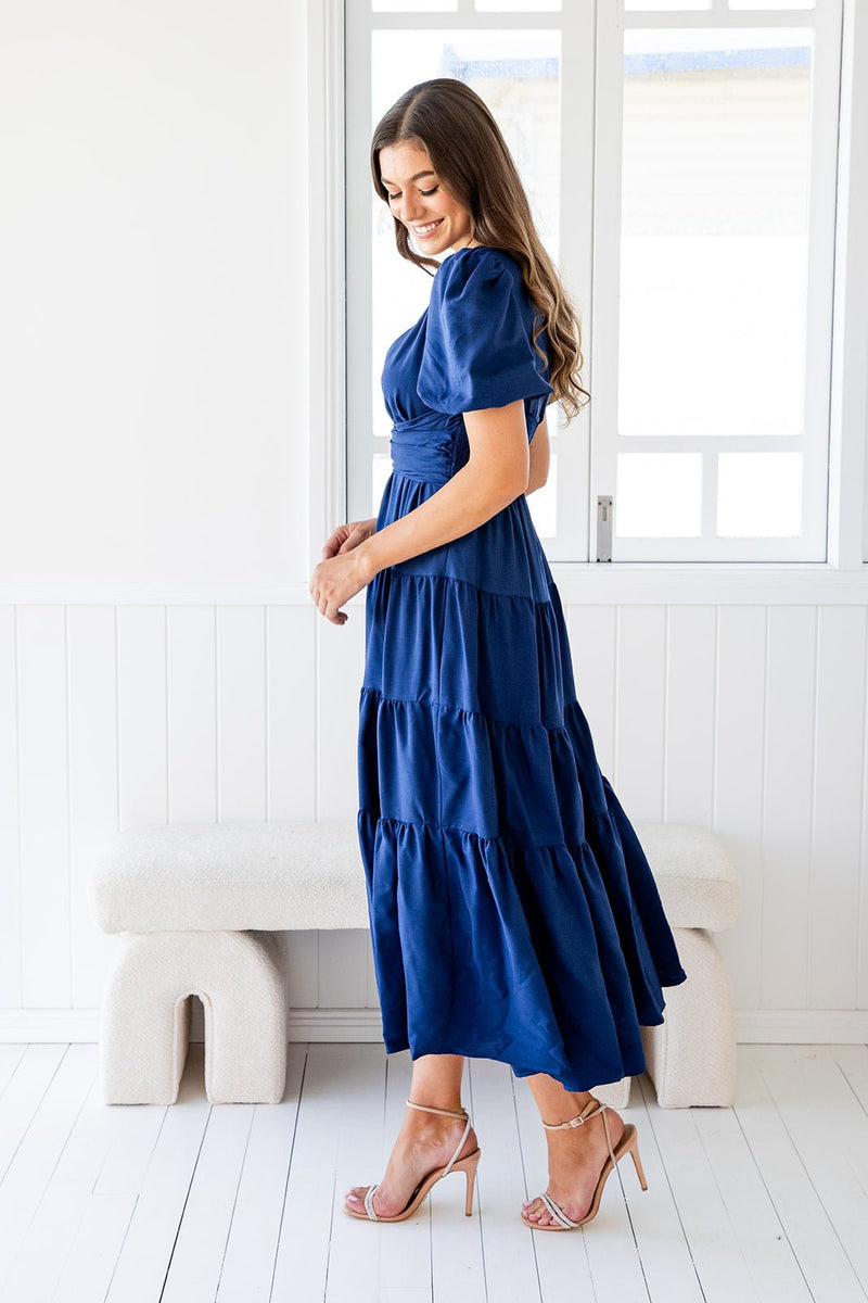 The Leisha Dress - Navy Blue