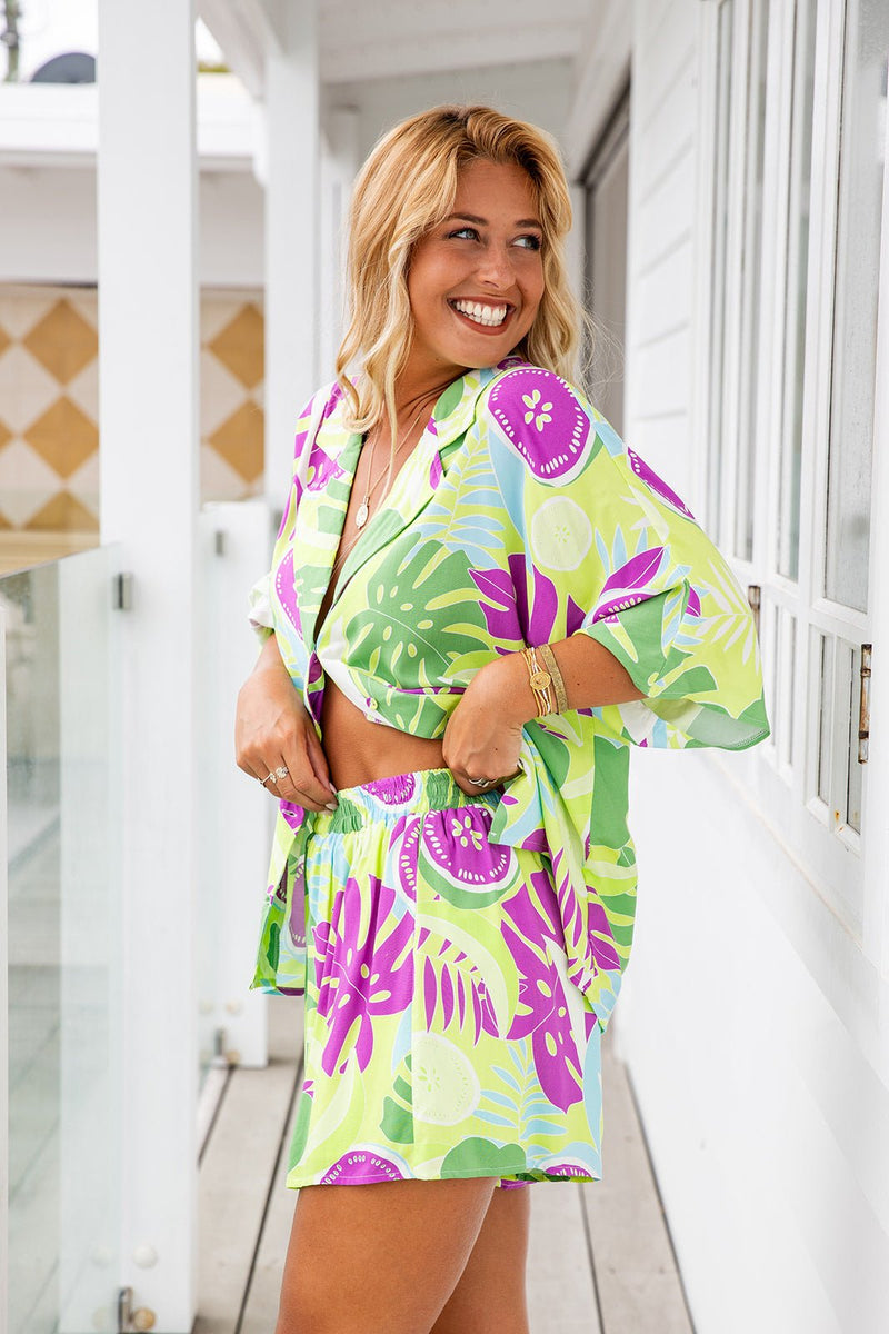 The Leta Shirt - Tropical Lime