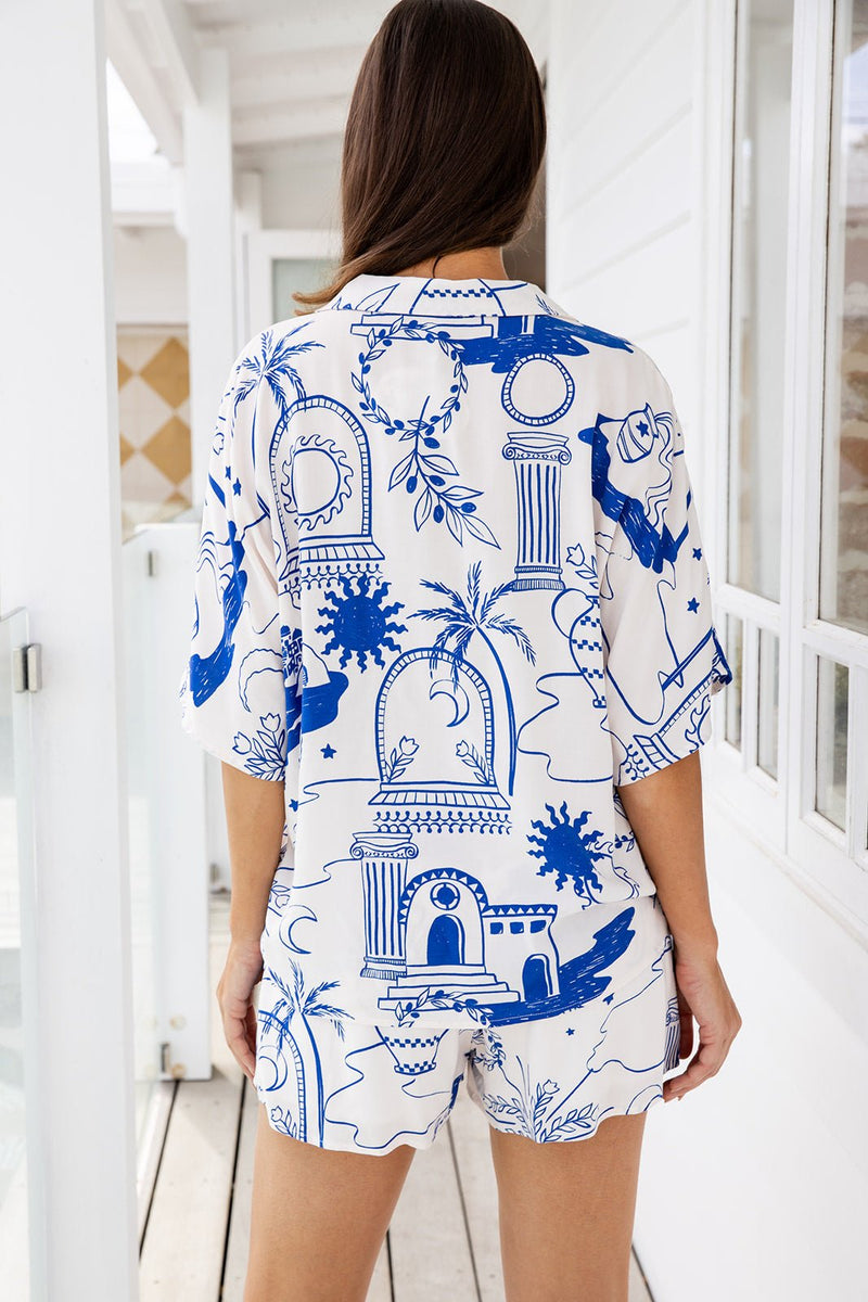 The Leta Shorts - Greek White