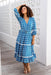 The Lilith Dress - Rippled Blue - Sparrow & Finch Boutique