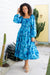 The Lucia Dress - Blue Petal - Sparrow & Finch Boutique