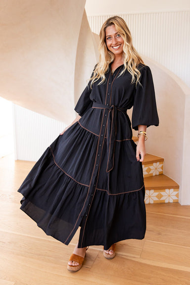 The Luciana Dress - Deep Navy - Sparrow & Finch Boutique