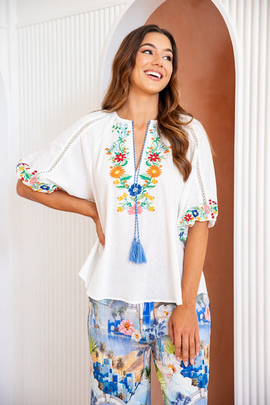 The Luzaro Top - Meadow Lace - Sparrow & Finch Boutique