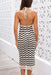 The Lyrica Dress - Black Striped - Sparrow & Finch Boutique