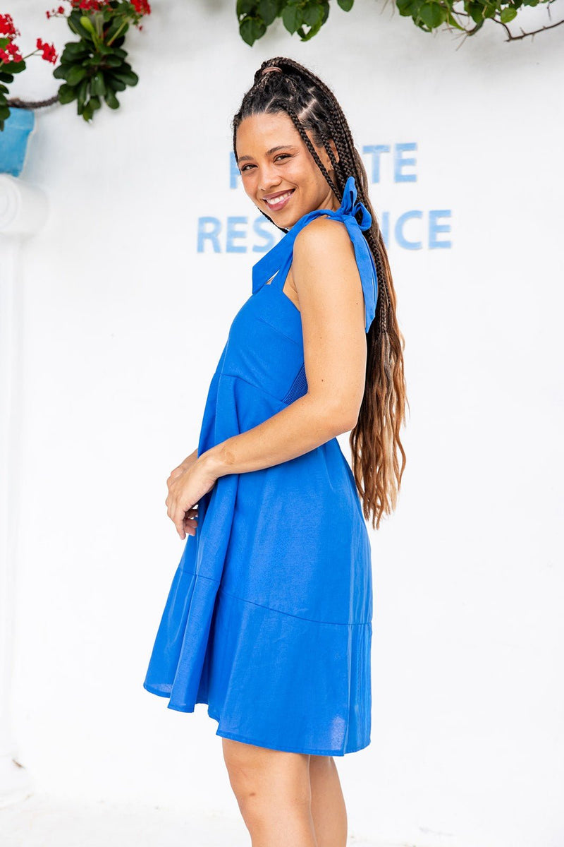 The Malia Dress - Cobalt