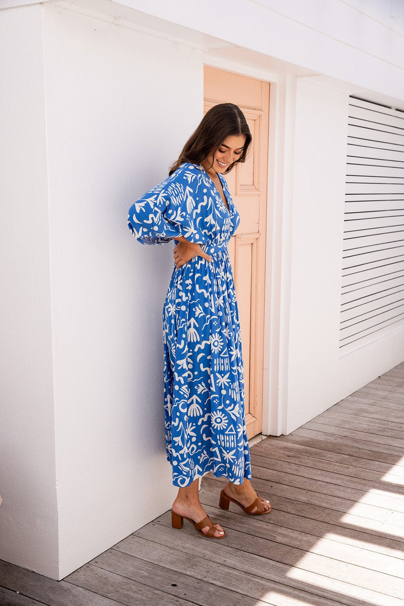 The Mauley Dress - Daydream Blue