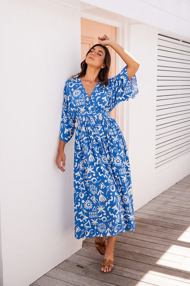 The Mauley Dress - Daydream Blue - Sparrow & Finch Boutique