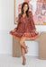 The Mera Dress - Floral Garnet - Sparrow & Finch Boutique