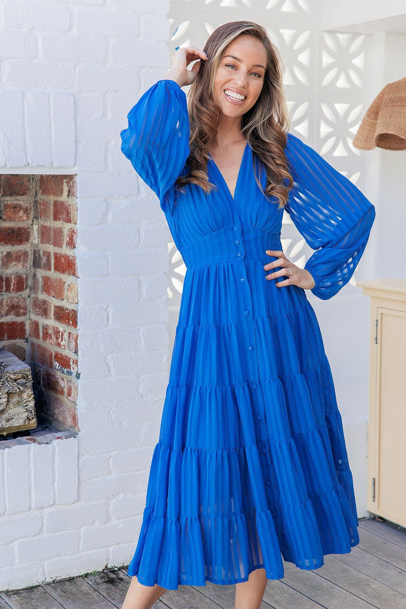 The Mireya Dress - Blue