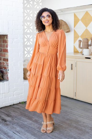 The Mireya Dress - Caramel - Sparrow & Finch Boutique