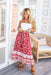 The Monet Skirt - Blooming Red - Sparrow & Finch Boutique