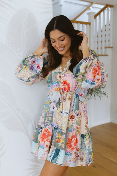 The Monica Dress - Vintage Petals - Sparrow & Finch Boutique