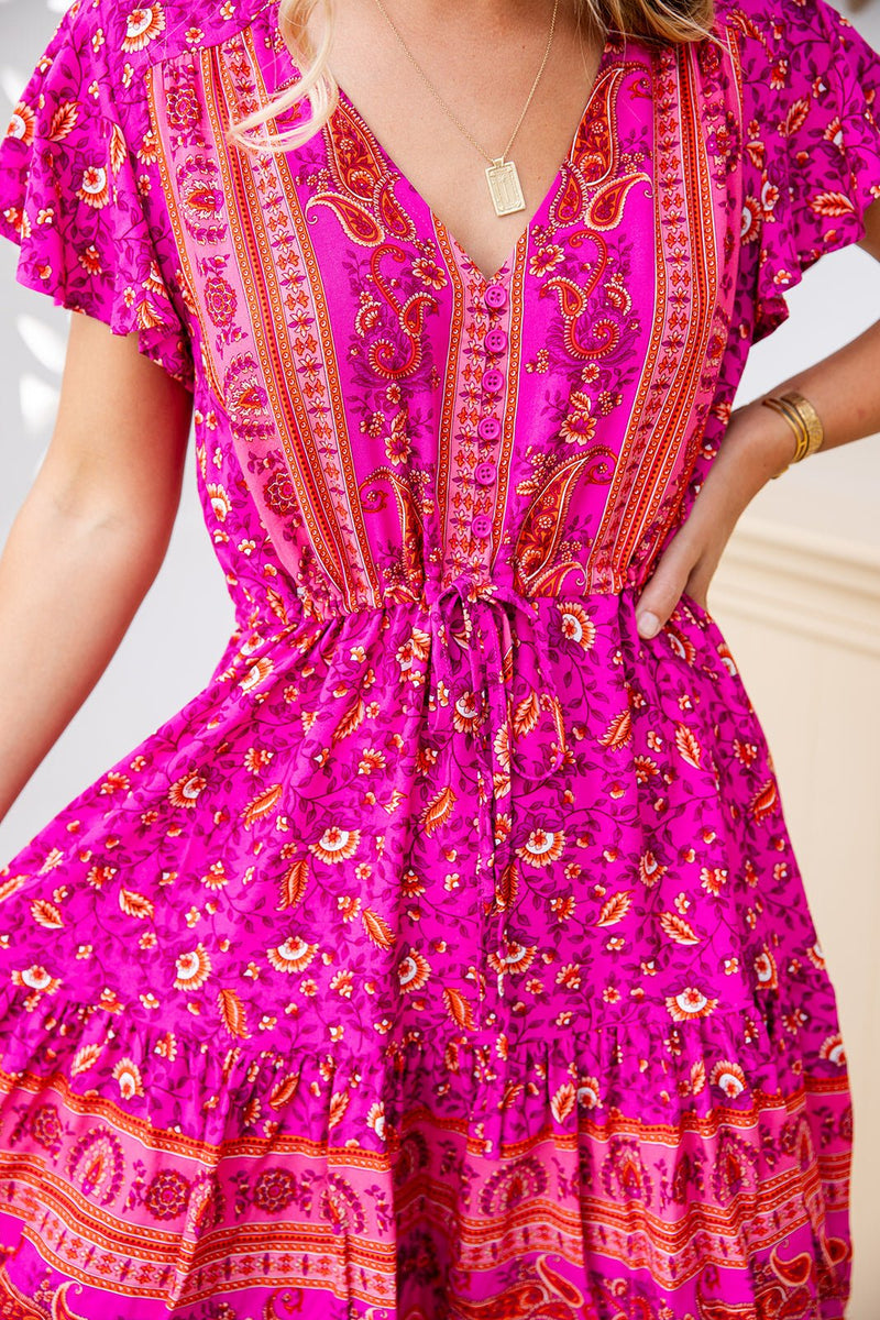 The Nala Dress - Royal Fuchsia