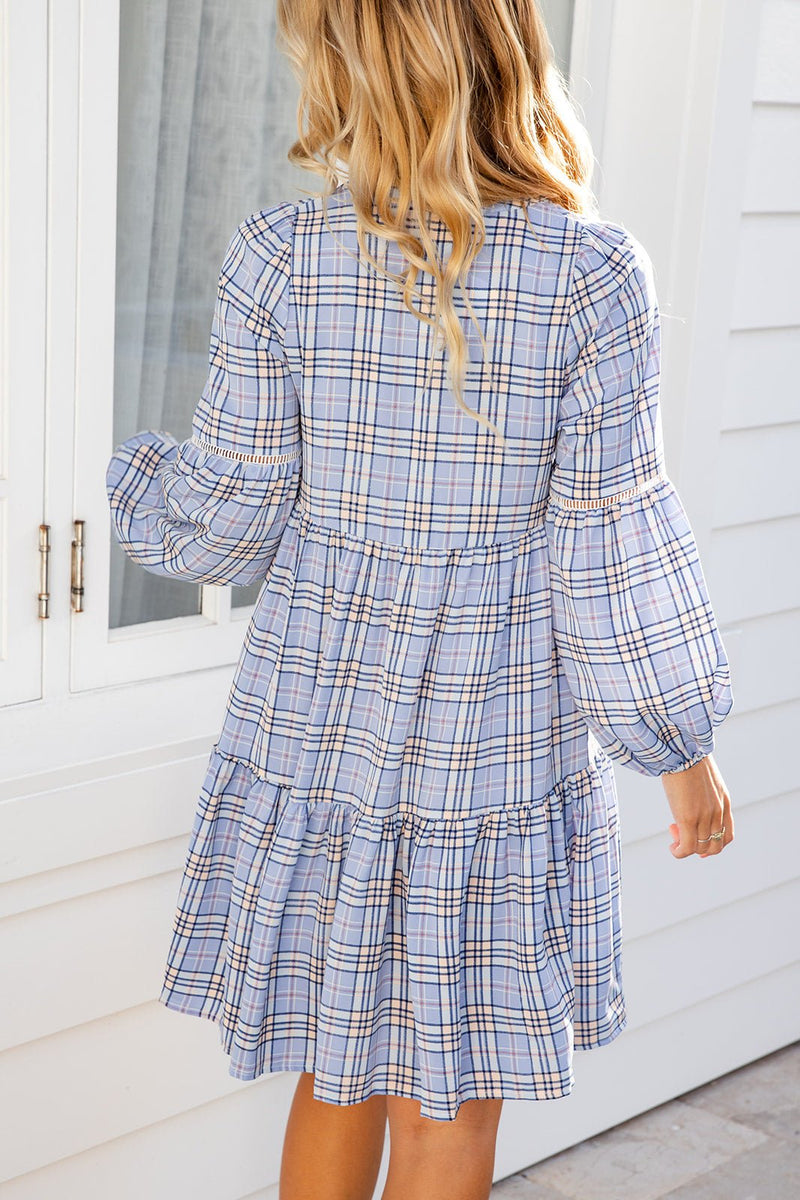 The Natalie Dress - Blue Plaid